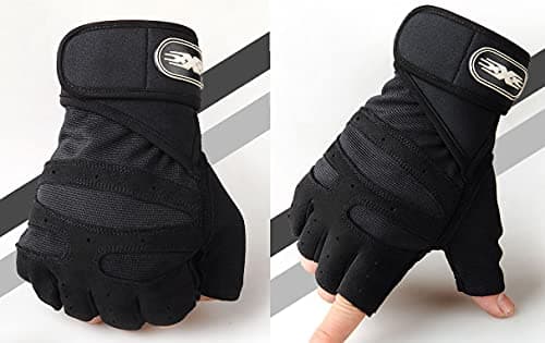 Men's Workout Gloves with Wrist Wraps for Full Palm Protection