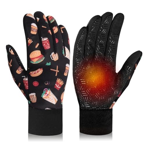 RIGWARL Upgraded Wool Winter Gloves, Waterproof & Touch Screen Compatible, Perfect Gifts for Men and Women — 112 Plus-(75% Warm&water-resistant)-Hamburger