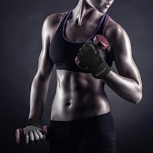 Wrist Support Workout Gloves for Men & Women - Full Palm Protection & Extra Grip