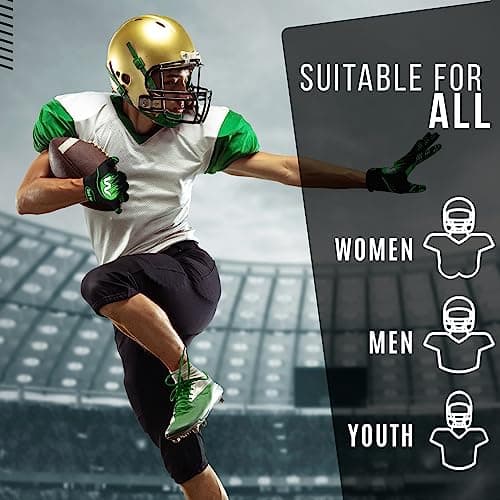 RED WORLD Sticky Football Gloves for Youth and Adults