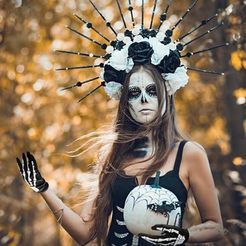 VEAGINS Halloween Skeleton Gloves for Adult Cosplay Party