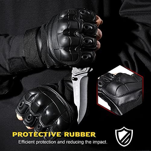 Tactical Fingerless Gloves for Motorbike & Motorcycle Riding