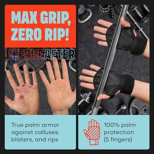 MAVA Padding Weight Lifting Gloves with Wrist Support for Men & Women