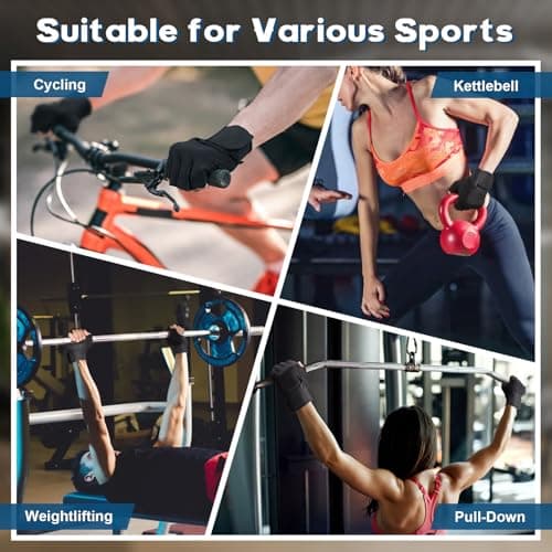 Breathable Workout Gloves for Men and Women - Wrist Support, Black - Weightlifting, Cycling, Gym Training
