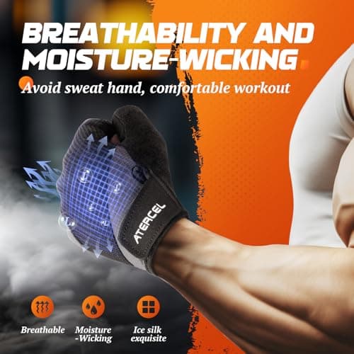 ATERCEL Workout Gloves for Men and Women - Firm Grip, Lightweight Gym Gloves