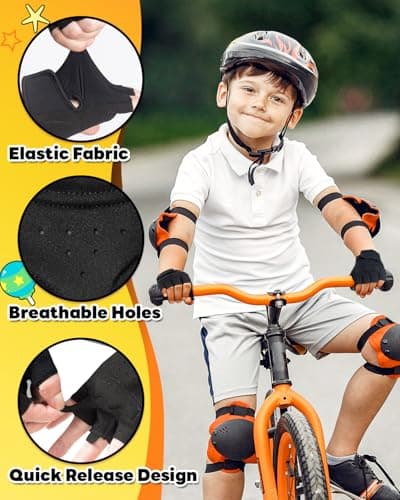 RIGWARL Kids' Protective Cycling Gloves for Hiking, Camping, Fishing