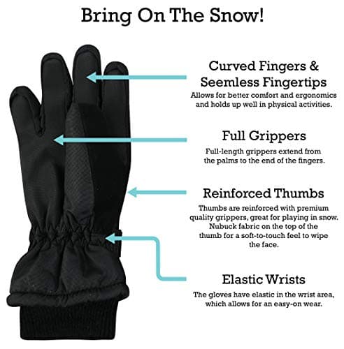 N'Ice Caps Kids' Waterproof Winter Warm Thinsulate Gloves