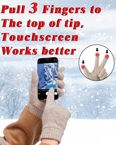 Women's Touchscreen Winter Gloves - REACH STAR Warm & Elastic Thinsulate Lining