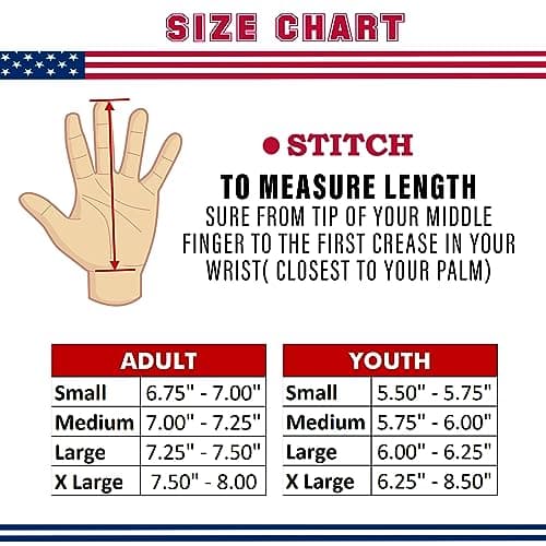 American Flag Football Receiver Gloves for Men, Adults, and Youth