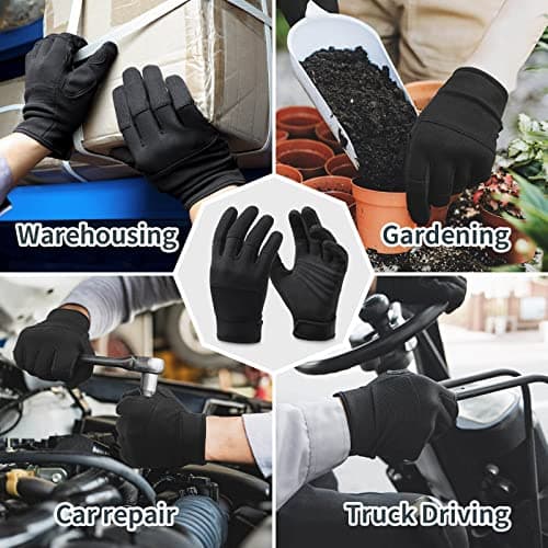OZERO Touchscreen Gloves for Men and Women: Dexterity, Firm Grip, Light Duty