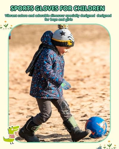 RIGWARL Kids Winter Fleece Gloves Water Repellent Lightweight