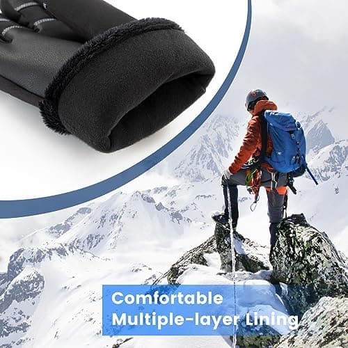 Pleneal Winter Ski Gloves Windproof Waterproof Touchscreen Anti-Slip Warm