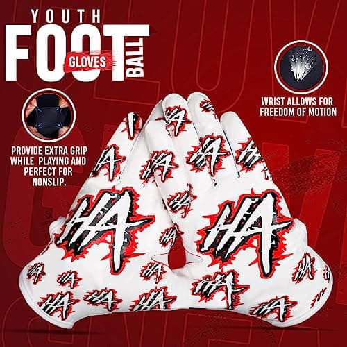Youth and Adult Football Gloves for Enhanced Ball Feel