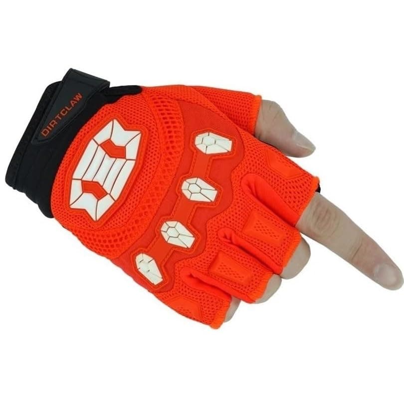 Seibertron Full Finger Motocross Racing Gloves Touch Recognition — Orange 1/2 Finger