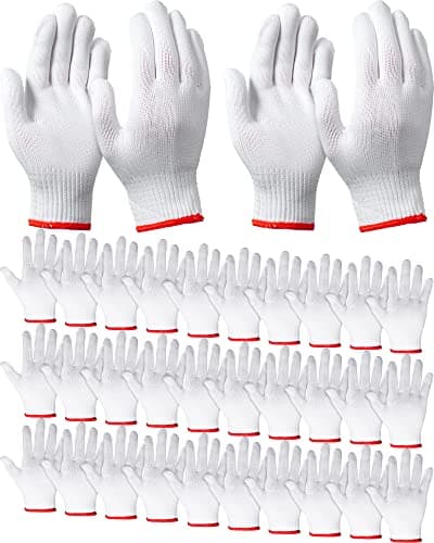 Satinior 36 Pair White Cotton BBQ Gloves Men Women Safety Protection