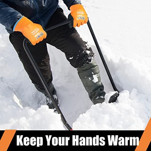 Brigic Men's Waterproof Winter Work Gloves, Insulated for 0℃