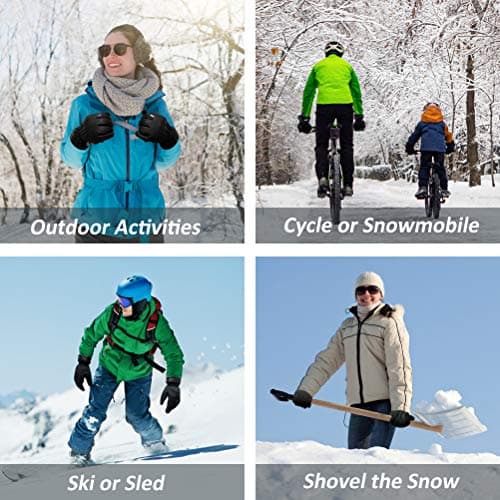 FIDESTE 3M Thinsulate Touchscreen Winter Gloves - Waterproof & Windproof for Men & Women