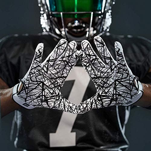 CUTTERS Game Day Football Receiver Gloves with Silicone Grip & Support