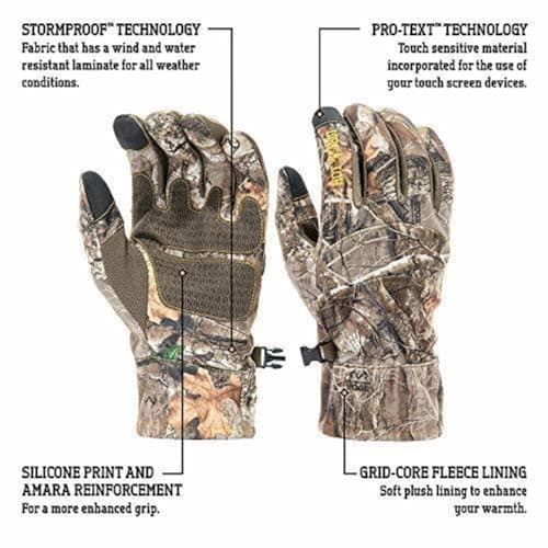 HOT SHOT Men’s Realtree Edge Camo Swiftstrike Pro Textile Gloves