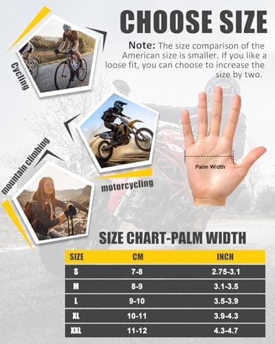 RIGWARL Touchscreen Motorcycle Gloves with TPR Palm Pad for Men and Women