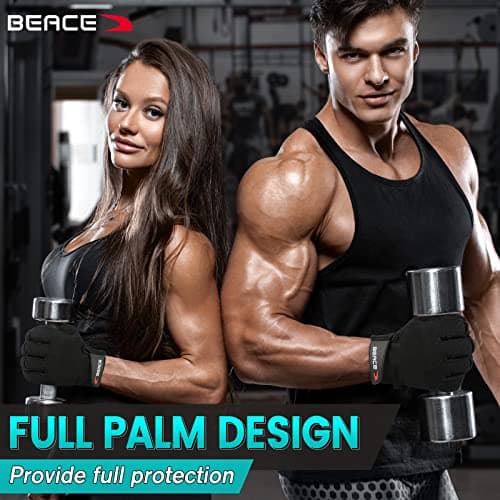 BEACE Full Finger Gym Gloves for Men & Women Fitness Training