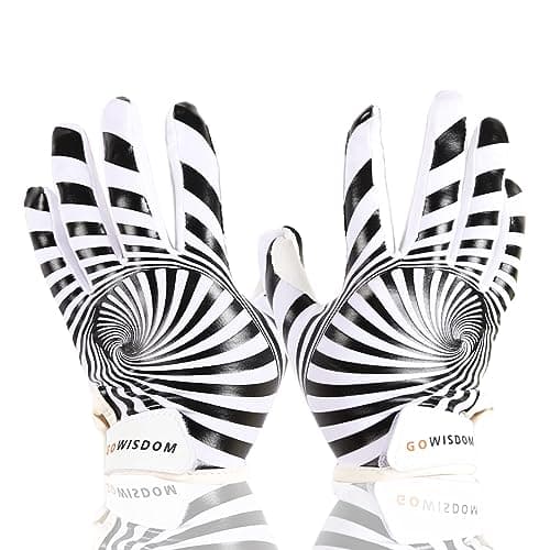 Youth Silicone Grip Football Gloves for Boys — white