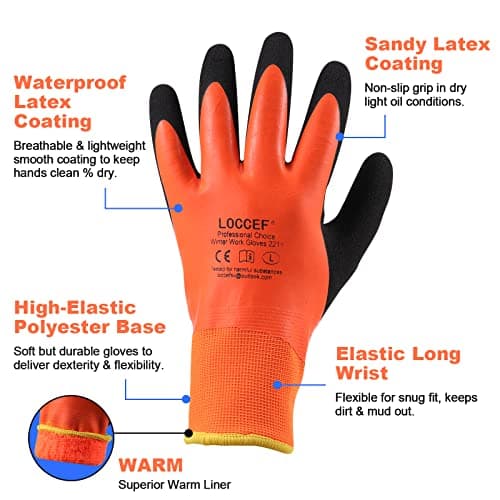 LOCCEF Winter Waterproof Gloves: Warm, Insulated & Durable Thermorelin