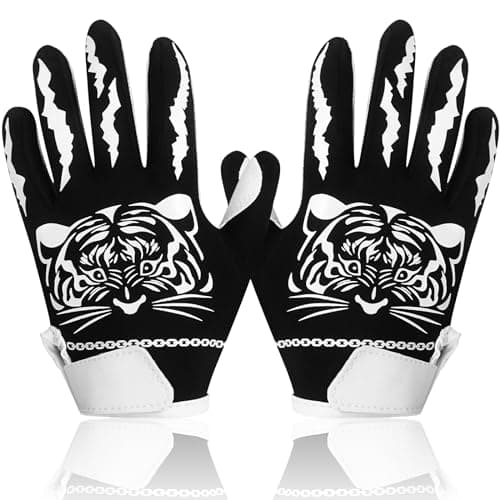 Youth Football Silicone Grip Gloves for Kids: Enhance Ball Control — LH-Black