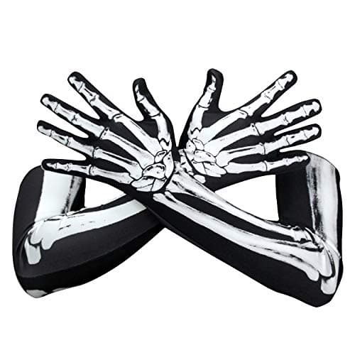 Halloween AXBXCX Skeleton Full Finger Dance Gloves