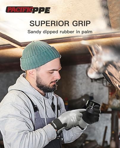 PACIFIC PPE 100% Waterproof Gloves for Men and Women, Cold Weather Thermal Insulated Freezer Gloves, Super Grip, Medium