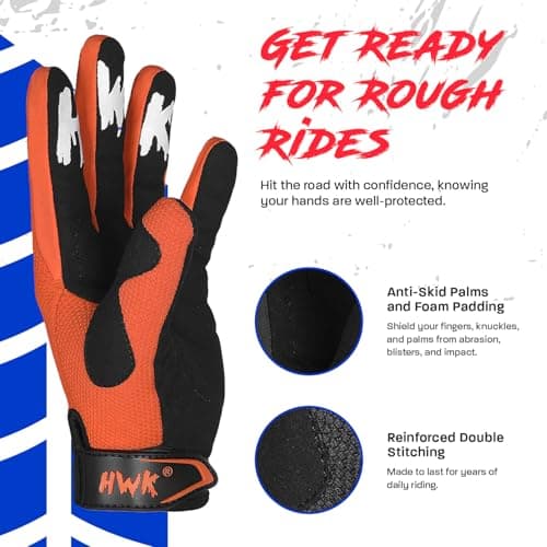 HWK Motorcycle Gloves for Men & Women | Motocross & Driving