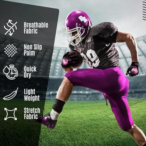 RED WORLD Football Gloves for Youth & Adult, Sticky Receiver Gloves Enhanced Performance