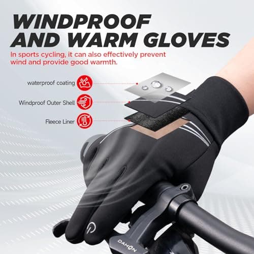 RUIXUE Windproof Anti-Slip Thermal Gloves - Warm, Soft, Stretchy, Touch Screen, Splash-Proof
