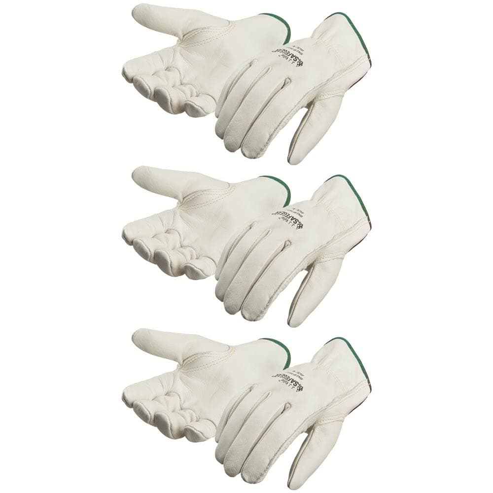 J. J. Keller SAFEGEAR Cowhide Leather Work Gloves with Keystone Thumb