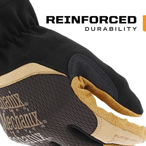 Mechanix Wear Durahide Leather FastFit Work Gloves (Brown, Medium)