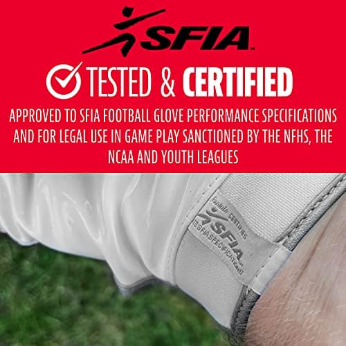 Franklin Sports Supratak White/Chrome Football Receiver Gloves X-Large
