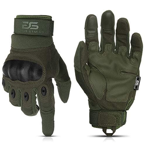 Tactical Shooting Gloves for Men and Women with Touchscreen - Durable and Comfortable — Green - Hard Knuckle