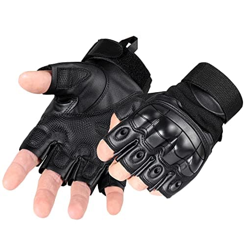 Tactical Fingerless Gloves for Motorbike & Motorcycle Riding