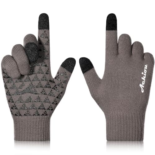 Achiou Winter Gloves for Men & Women - Touch Screen Compatible Warm Running Gloves — Prairie Sand