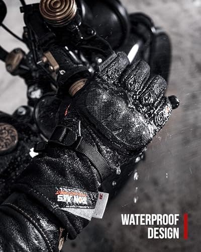 BORLENI Warm Winter Waterproof Motorcycle Gloves for Men & Women