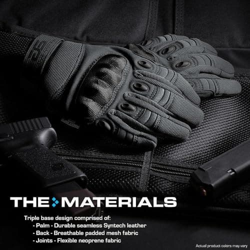 Tactical Shooting Gloves for Men and Women with Touchscreen Fingers - Durable and Comfortable Hand-Gear