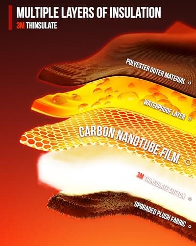 BORLENI Electric Heated Motorcycle Gloves-Waterproof Touchscreen 3000mAh Battery Cold Weather Riding