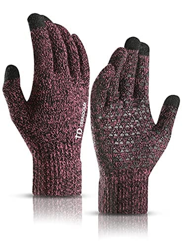 TRENDOUX Winter Gloves for Men & Women - Touch Screen Cold Weather Thermal Knit Gloves