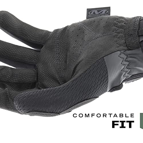 Mechanix Wear Tactical 0.5mm High-Dexterity Gloves, Black Large, Airsoft, Paintball, Utility