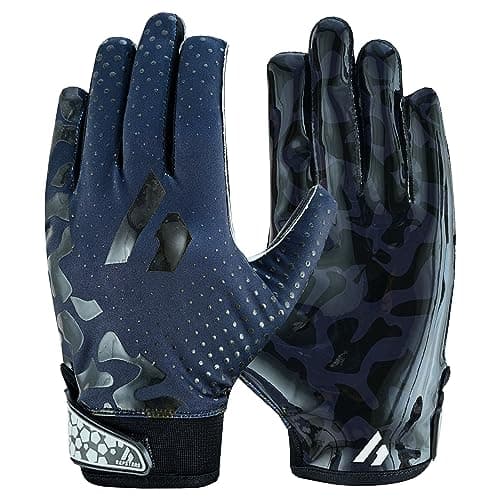 RPG1 Football Gloves for Adults and Youth — Charcoal