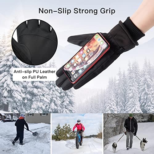 Winter Warm Touchscreen Gloves for Men & Women - Waterproof Thermal Snow Gloves