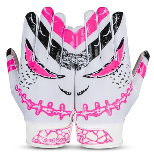RED WORLD Football Gloves for Youth and Adult, Sticky Receiver Gloves