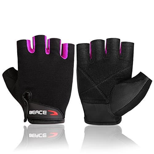 BEACE Anti-Slip Weight Lifting Gloves for Men & Women Fitness Training — Hot Pink