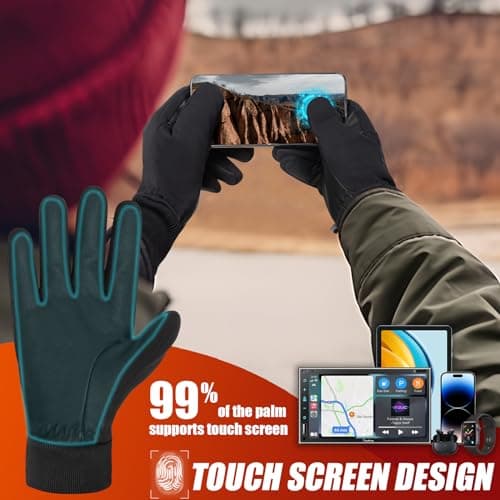 RIGWARL Winter Gloves for Men & Women -10°F 3M Thinsulate Waterproof (Black, XXL)