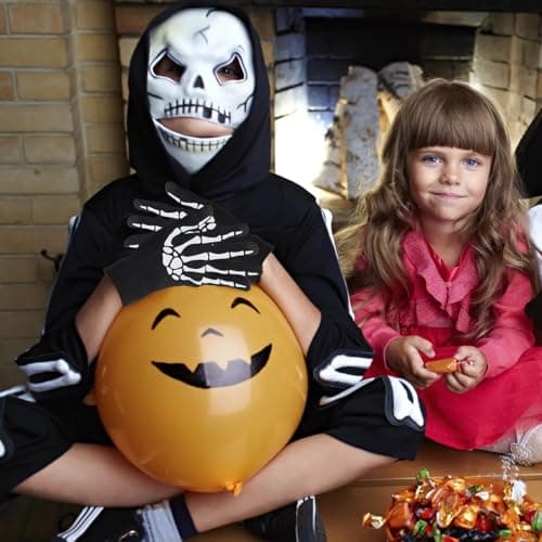 Glow-in-the-Dark Skeleton Gloves for Halloween Costume - Adults